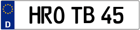 Trailer License Plate